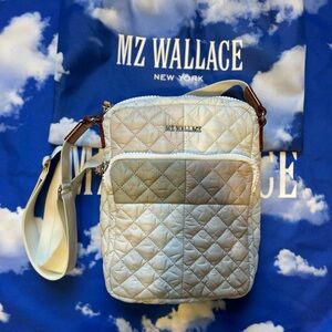 MZ Wallace Quilted Ivory Crossbody Bag